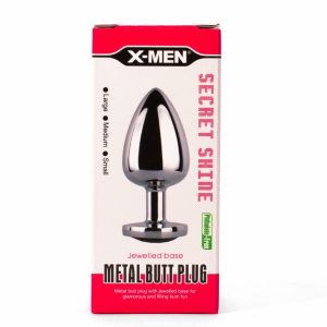 X-MEN Secret Shade Metal Butt Plug Red L | ViPstore.hu - Erotika webáruház #1 - EAN 5999560515893 | SKU XMEN000143