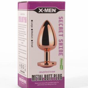 X-MEN Secret Shine Metal Butt Plug Rose Gold Heart L | ViPstore.hu - Erotika webáruház #1 - EAN 5999560515923 | SKU XMEN000144