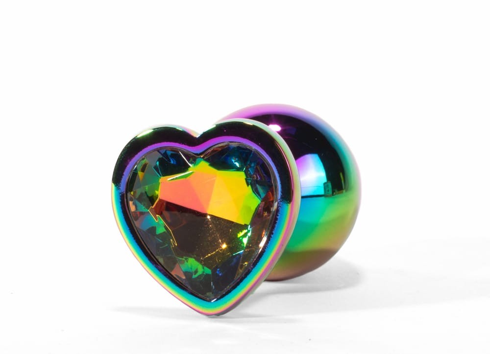 X-MEN Secret Shine Metal Butt Plug Rainbowheart L | ViPstore.hu - Erotika webáruház #6 - EAN 5999560515985 | SKU XMEN000146