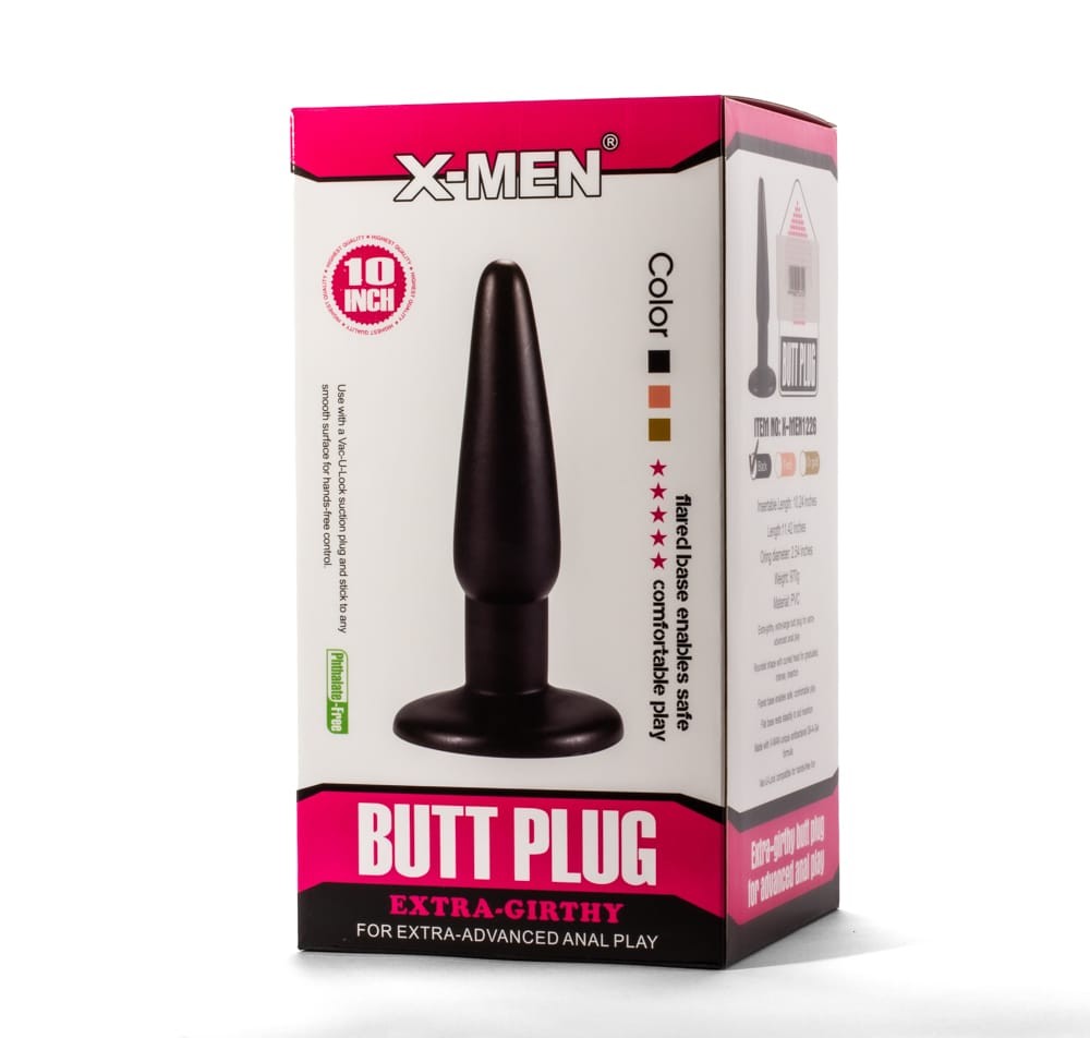 X-Men 10" Extra Girthy Butt Plug Black I_B0O50_1 | ViPstore.hu - Erotika webáruház #2 - EAN 5999560516142 | SKU XMEN000156