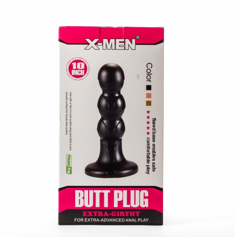 X-Men 10" Extra Girthy Butt Plug Black V | ViPstore.hu - Erotika webáruház #1 - EAN 5999560516210 | SKU XMEN000164