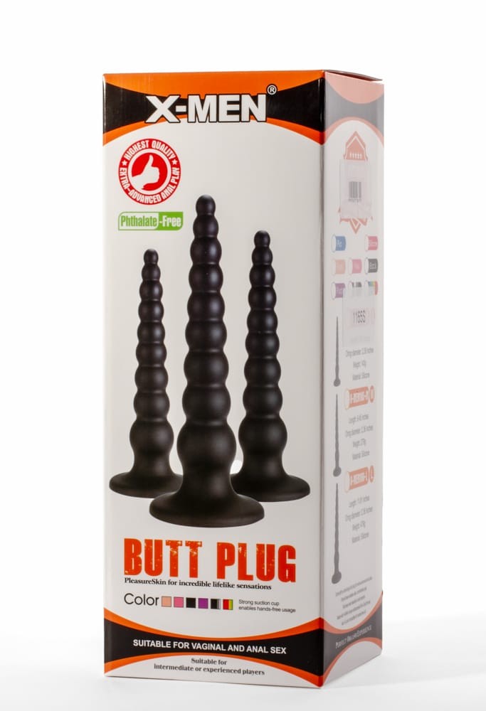 X-Men 11.81" Butt Plug Black L | ViPstore.hu - Erotika webáruház #2 - EAN 5999560516333 | SKU XMEN000207