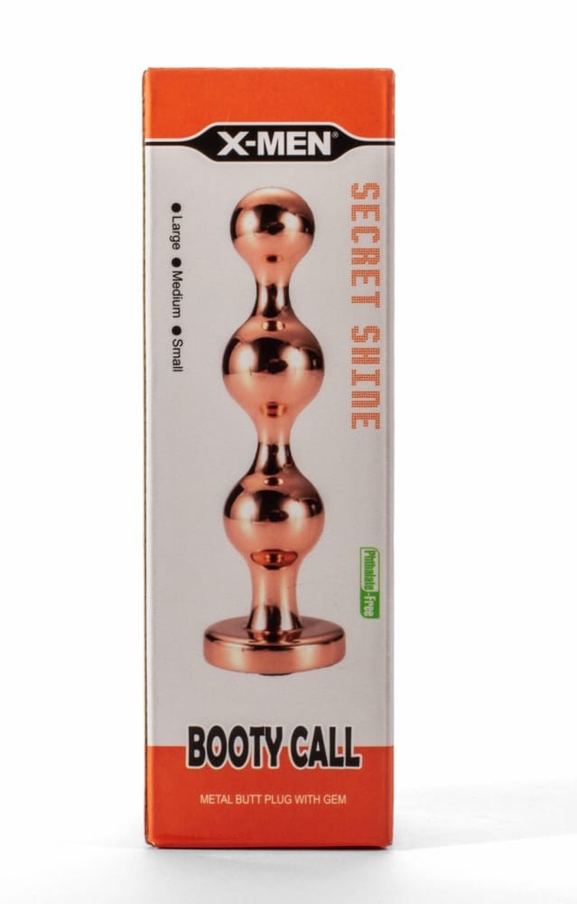 X-Men Secret Shine Booty Call Metal Butt Plug with Gem Gold M | ViPstore.hu - Erotika webáruház #1 - EAN 5999560516944 | SKU XMEN000216