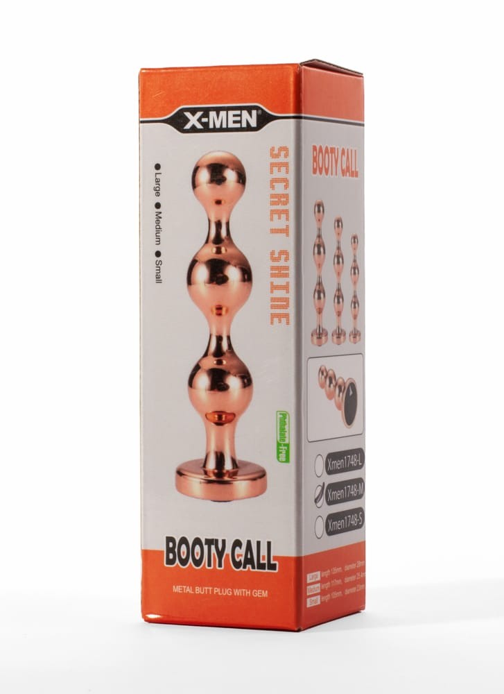 X-Men Secret Shine Booty Call Metal Butt Plug with Gem Gold M | ViPstore.hu - Erotika webáruház #2 - EAN 5999560516944 | SKU XMEN000216