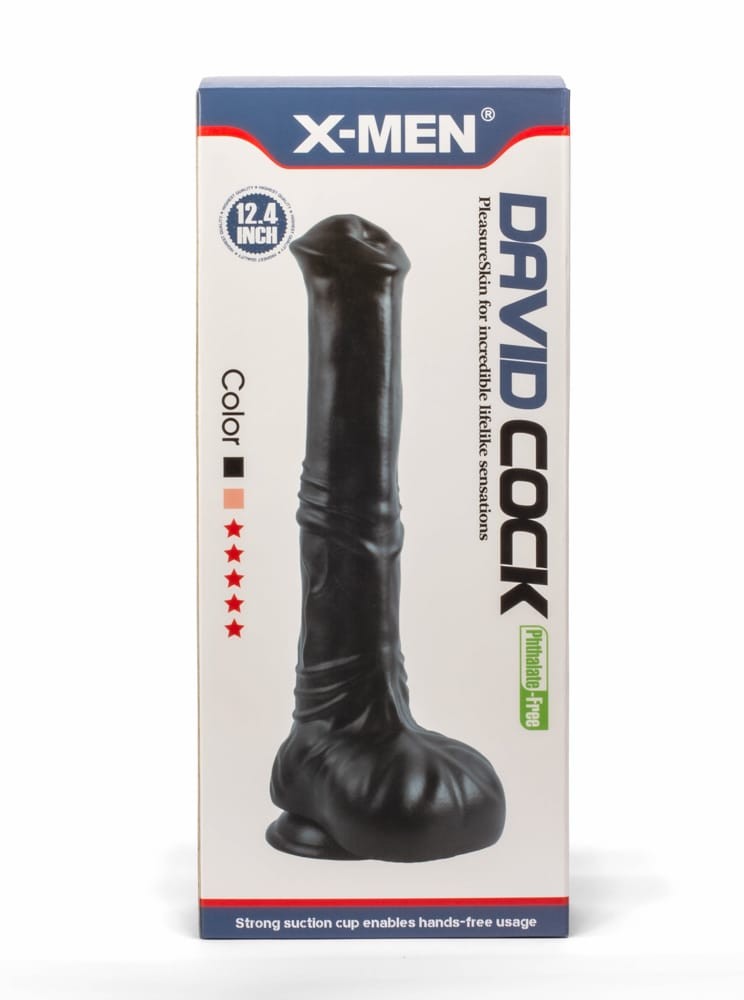 X-MEN David 12.4" Cock Black | ViPstore.hu - Erotika webáruház #1 - EAN 5999560516616 | SKU XMEN000223
