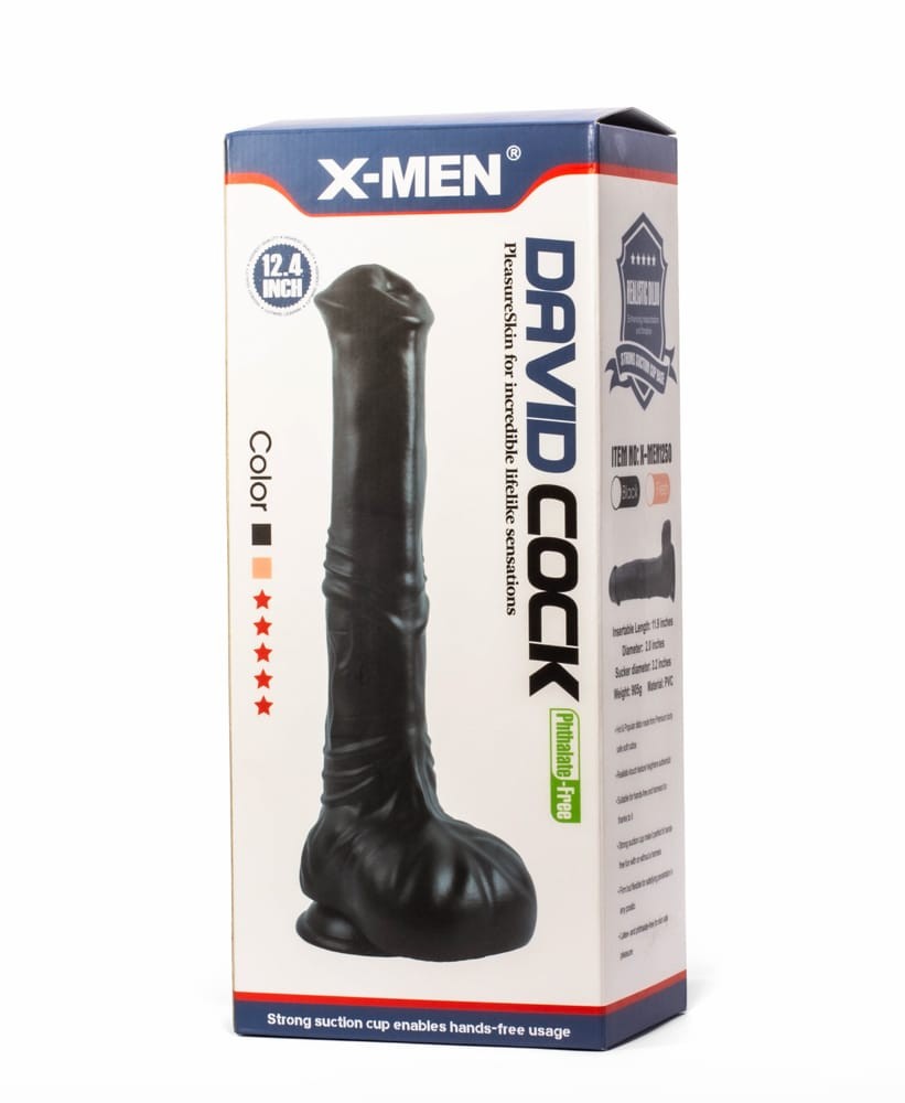 X-MEN David 12.4" Cock Black | ViPstore.hu - Erotika webáruház #2 - EAN 5999560516616 | SKU XMEN000223