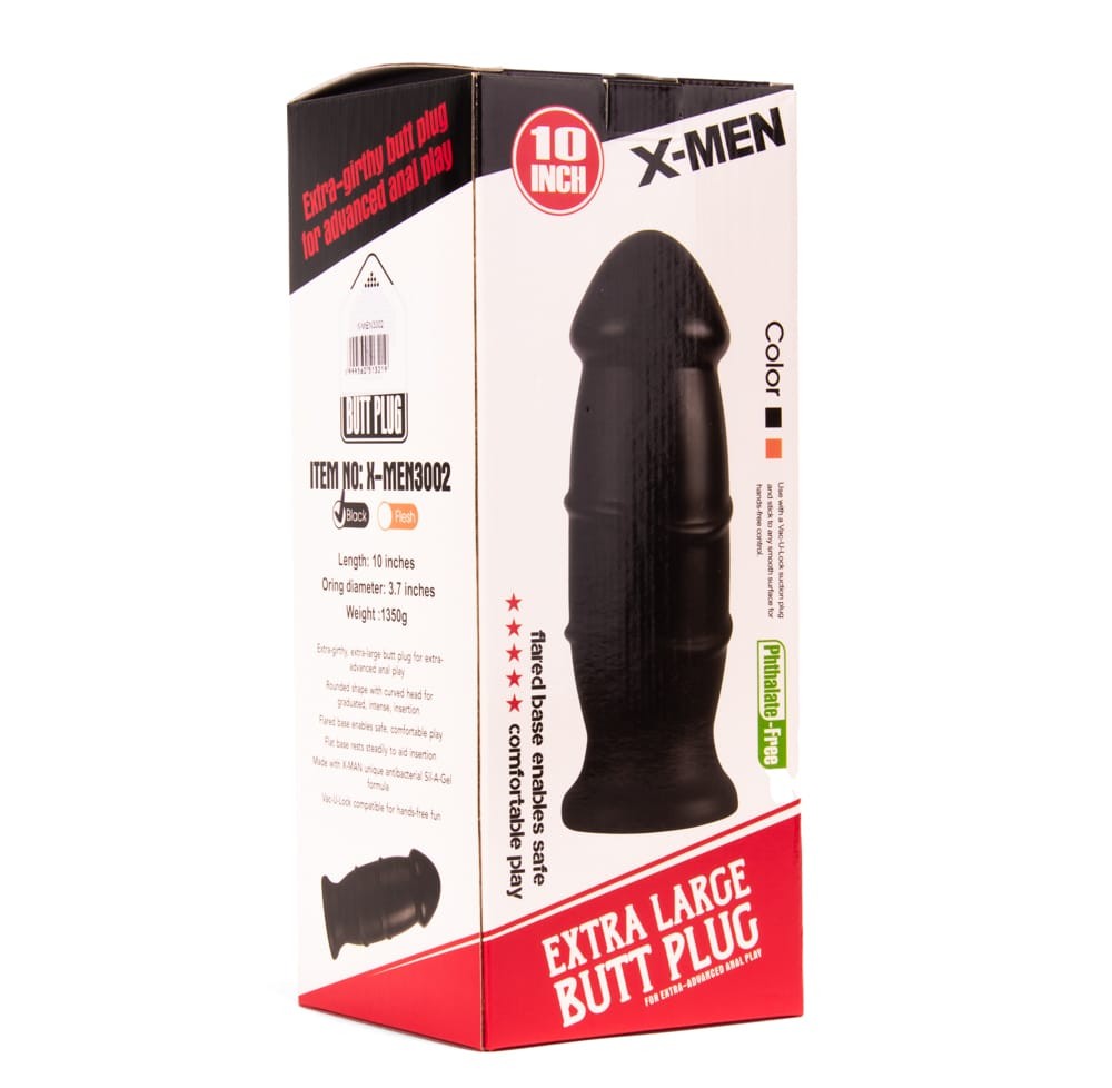 X-MEN 10 inch Butt Plug Black | ViPstore.hu - Erotika webáruház #2 - EAN 5999560513219 | SKU XMEN000015
