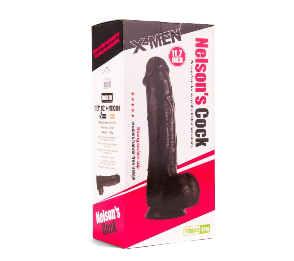 X-MEN Nelson's 11.7 inch Cock Black | ViPstore.hu - Erotika webáruház #2 - EAN 5999560513400 | SKU XMEN000034