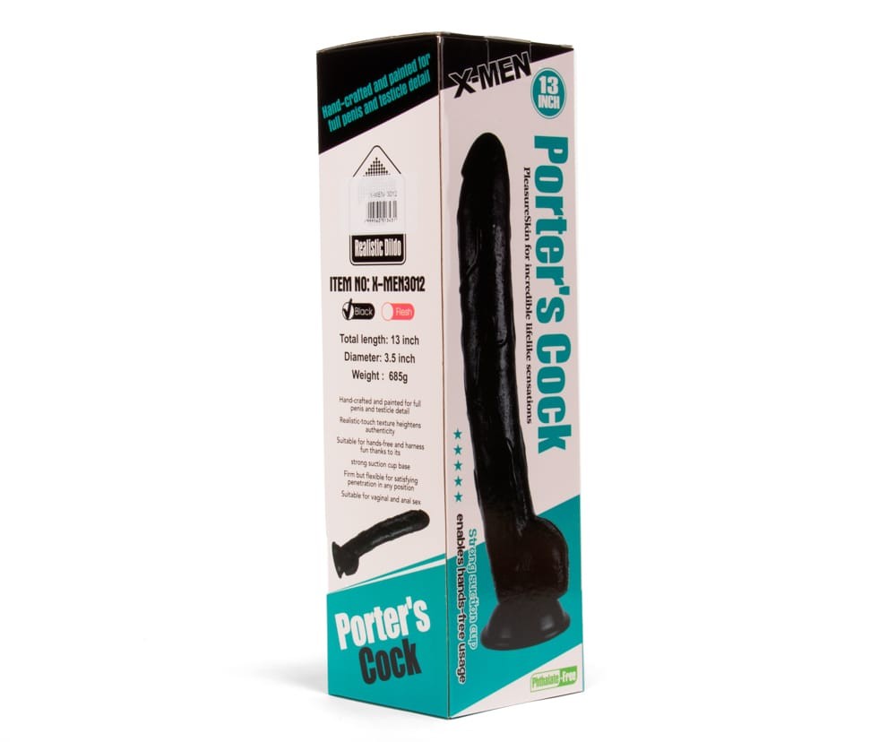 X-MEN Porter's 13 inch Cock Black | ViPstore.hu - Erotika webáruház #2 - EAN 5999560513431 | SKU XMEN000037