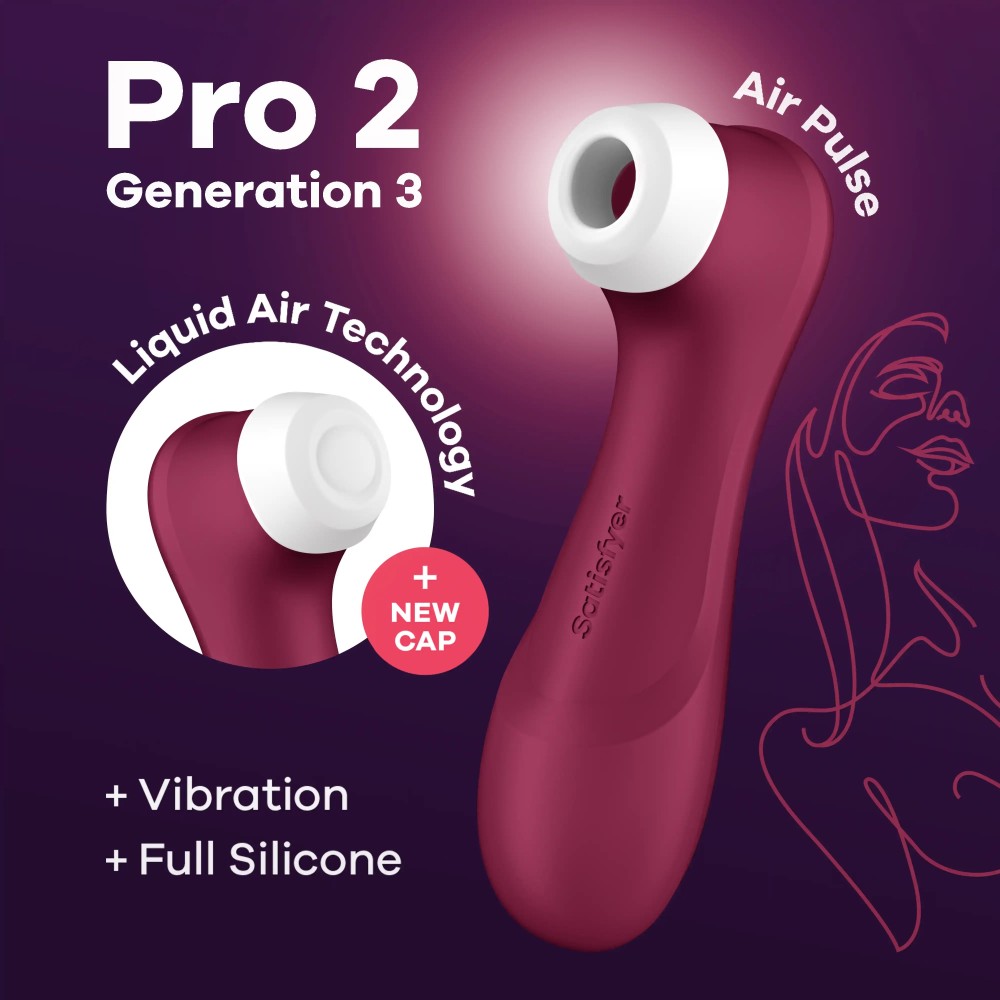 Pro 2 Generation 3 with Liquid Air wine red | ViPstore.hu - Erotika webáruház #6 - EAN 4061504051871 | SKU SATISFY410