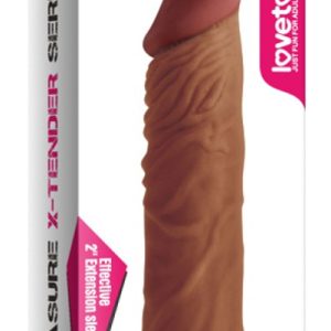 Pleasure X-Tender Penis Sleeve Brown 3 | ViPstore.hu - Erotika webáruház #1 - EAN 6970260909822 | SKU LVTOY00156