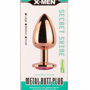 X-MEN Secret Shade Metal Butt Plug Rose S | ViPstore.hu - Erotika webáruház #1 - EAN 5999560515848 | SKU XMEN000126