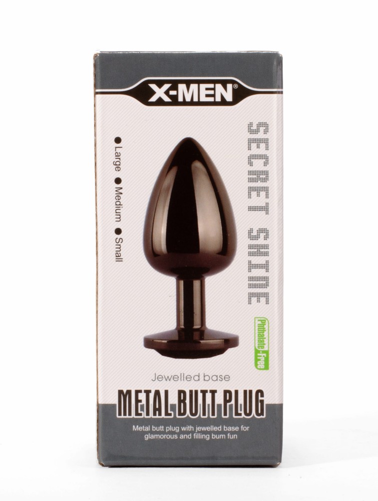 X-MEN Secret Shine Metal Butt Plug Gun Colour M | ViPstore.hu - Erotika webáruház #1 - EAN 5999560515794 | SKU XMEN000132