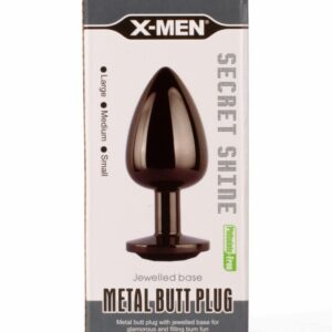 X-MEN Secret Shine Metal Butt Plug Gun Colour M | ViPstore.hu - Erotika webáruház #1 - EAN 5999560515794 | SKU XMEN000132