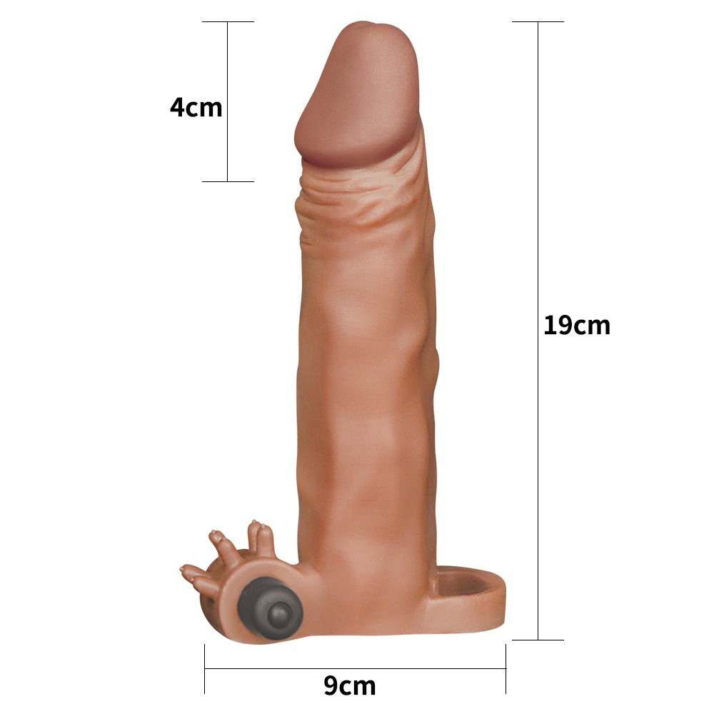 Pleasure X-Tender Vibrating Penis Sleeve #3 brown | ViPstore.hu - Erotika webáruház #5 - EAN 6970260909969 | SKU LVTOY00712