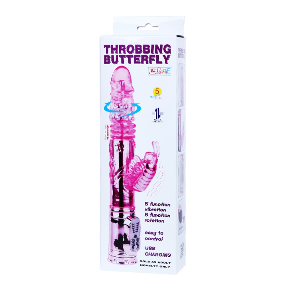 Throbbing Butterfly Vibrator Pink | ViPstore.hu - Erotika webáruház #1 - EAN 6959532312676 | SKU DEBRA01054