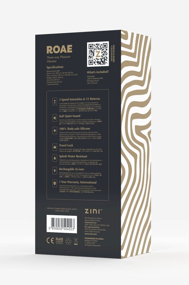 Zini Roae SE Three-way Pleasure Vibrator Black Gold_B0O50_4 | ViPstore.hu - Erotika webáruház #5 - EAN 850050504023 | SKU ZINI000008