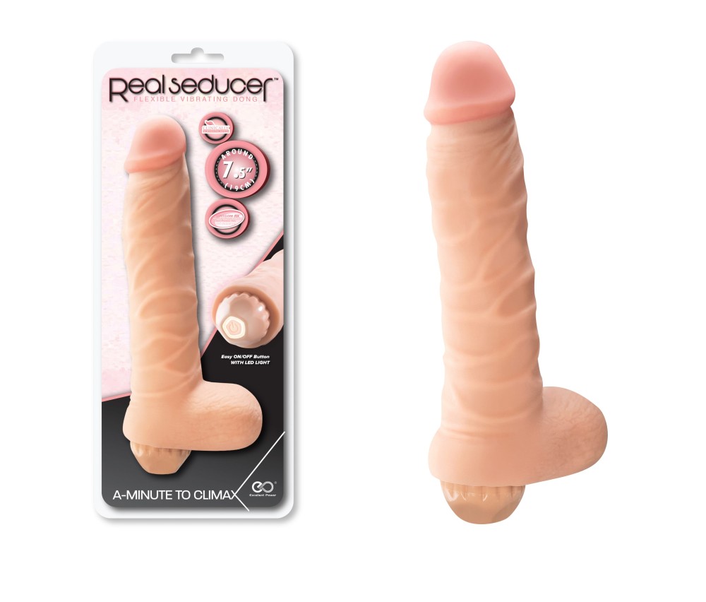 REAL SEDUCER Flexible Vibrating Dong 7.5"_B0O25_4 | ViPstore.hu - Erotika webáruház #1 - EAN 4897078630026 | SKU NMC0002362