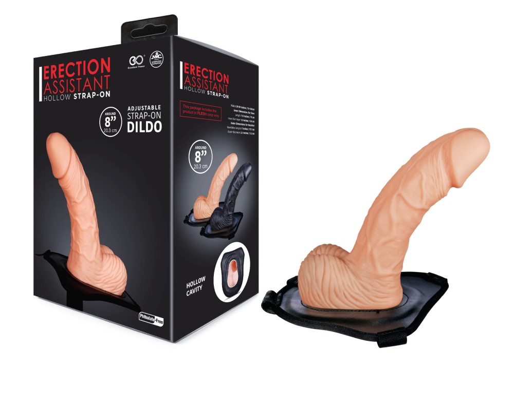 ERECTION ASSISTANT 8" HOLLOW STRAP-ON | ViPstore.hu - Erotika webáruház #1 - EAN 4897078630910 | SKU NMC0002304