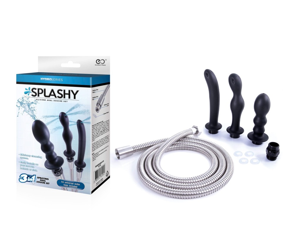 HYDRO SERIES-SPLASHY - 3 BUTT PLUG WITH HOSE KIT | ViPstore.hu - Erotika webáruház #1 - EAN 4897078631313 | SKU NMC0002330