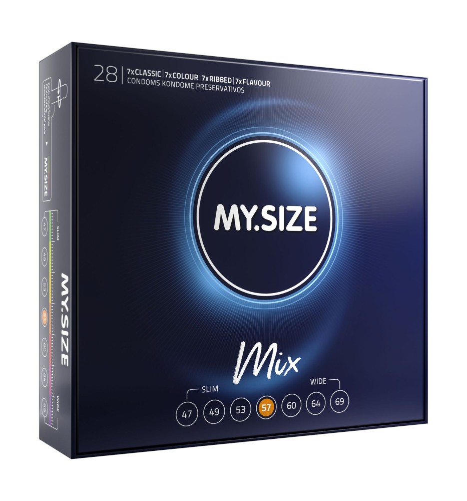 MY SIZE MIX Condoms 57 mm (28 pieces) | ViPstore.hu - Erotika webáruház #1 - EAN 4025838928575 | SKU MSMIX05728