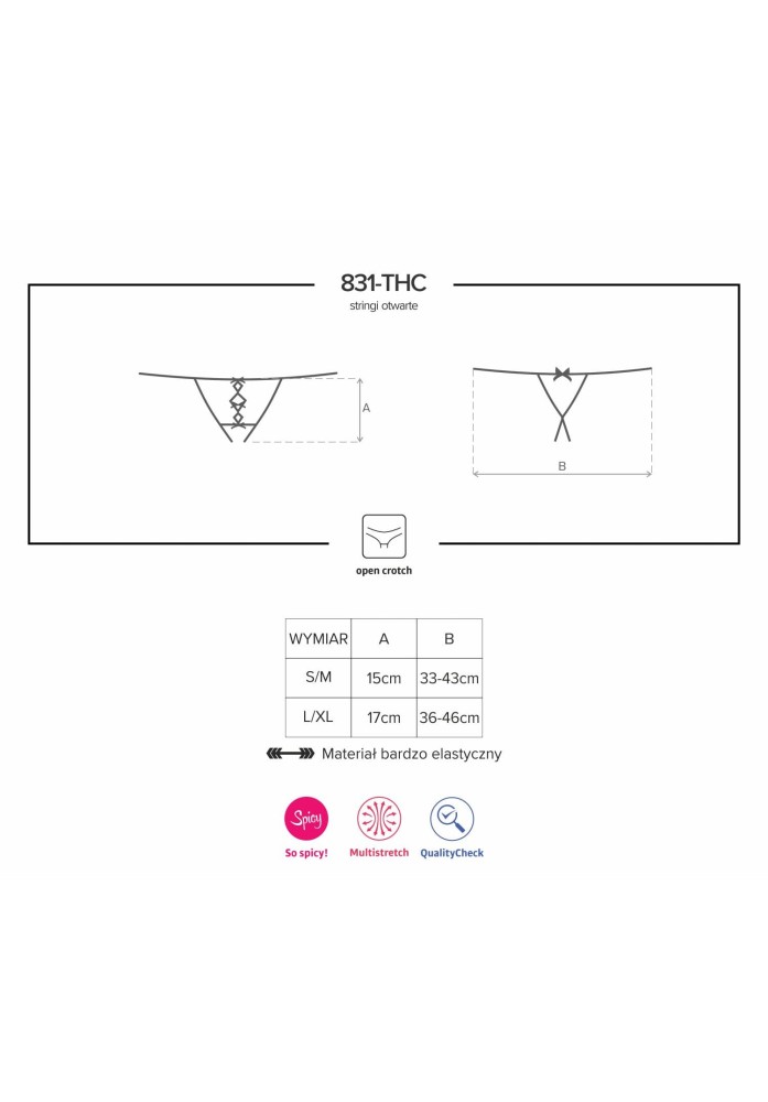 831-THC-1 crotchless thong S/M | ViPstore.hu - Erotika webáruház #4 - EAN 5901688217016 | SKU OBSES00135