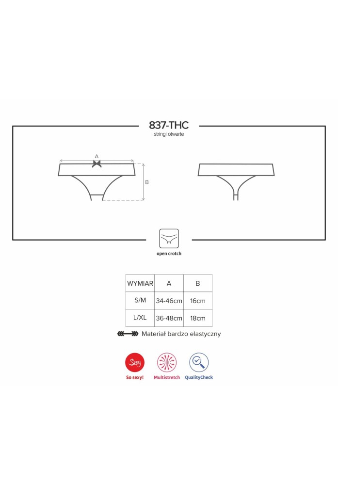 837-THC-1 crotchless thong S/M | ViPstore.hu - Erotika webáruház #5 - EAN 5901688217207 | SKU OBSES00153