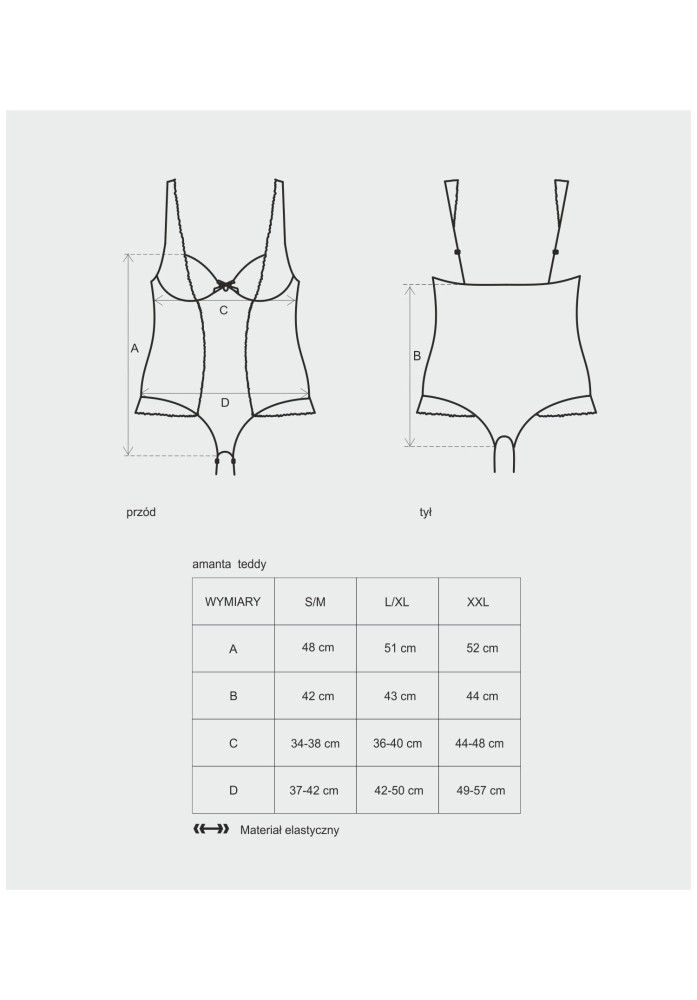 Amanta teddy S/M | ViPstore.hu - Erotika webáruház #5 - EAN 5901688206669 | SKU OBSES00535