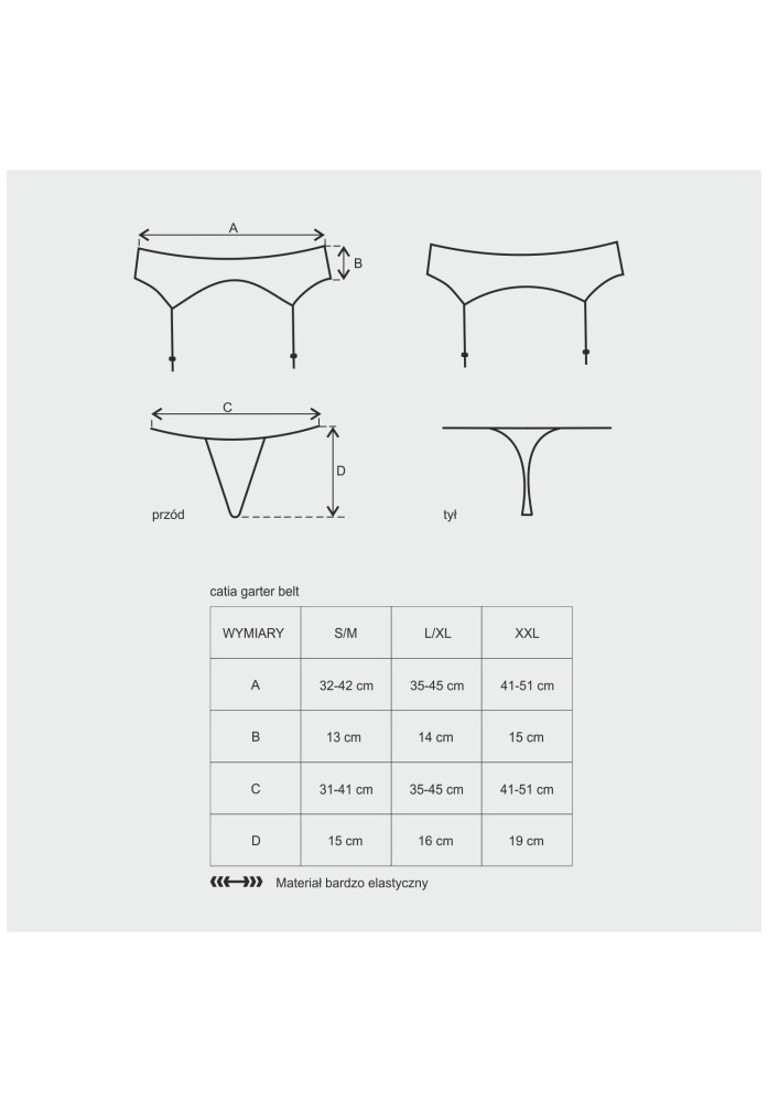 Catia garter belt & thong L/XL | ViPstore.hu - Erotika webáruház #3 - EAN 5901688202036 | SKU OBSES00613