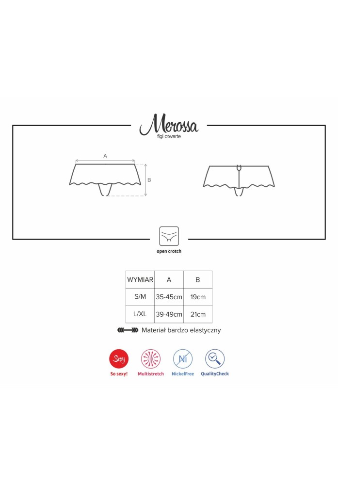 Merossa crotchless panties S/M | ViPstore.hu - Erotika webáruház #3 - EAN 5901688213377 | SKU OBSES00742