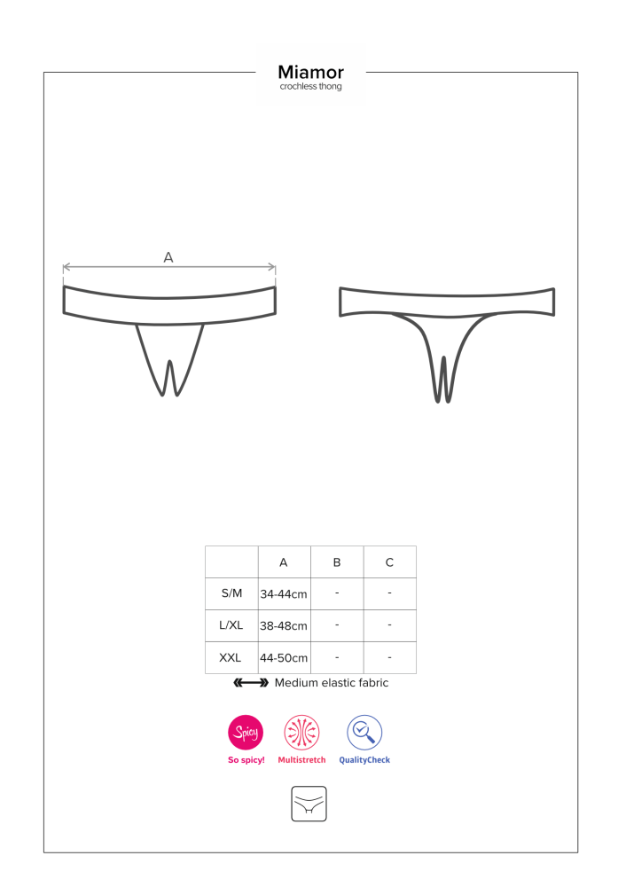 Miamor crotchless thong L/XL | ViPstore.hu - Erotika webáruház #3 - EAN 5901688209943 | SKU OBSES00768