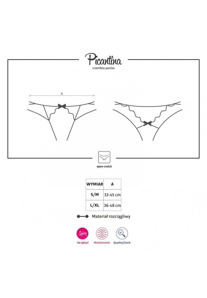 Picantina crotchless thong L/XL | ViPstore.hu - Erotika webáruház #3 - EAN 5901688208601 | SKU OBSES00802