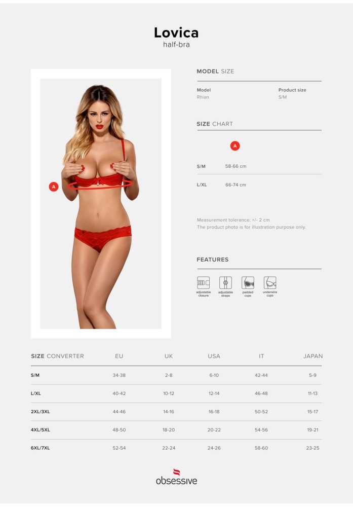 Lovica half-bra S/M | ViPstore.hu - Erotika webáruház #3 - EAN 5901688220436 | SKU OBSES00945