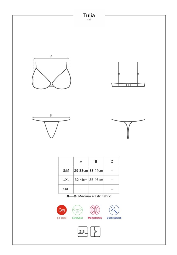 Tulia 2 pcs set cupless L/XL | ViPstore.hu - Erotika webáruház #7 - EAN 5901688223338 | SKU OBSES01050