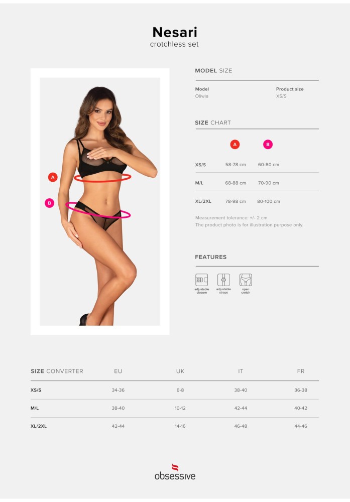 Nesari 2-pcs crotchless set XS/S | ViPstore.hu - Erotika webáruház #9 - EAN }