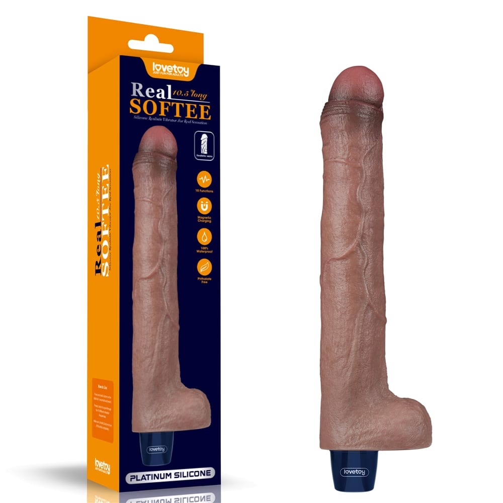 10.5" REAL SOFTEE Rechargeable Silicone Vibrating Dildo | ViPstore.hu - Erotika webáruház #1 - EAN 6942063400844 | SKU LVTOY00715