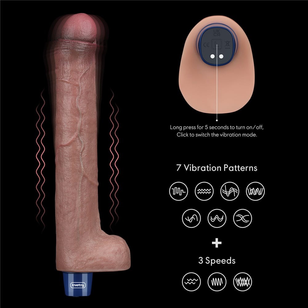10.5" REAL SOFTEE Rechargeable Silicone Vibrating Dildo | ViPstore.hu - Erotika webáruház #2 - EAN 6942063400844 | SKU LVTOY00715