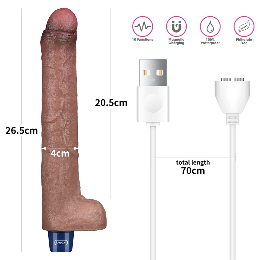 10.5" REAL SOFTEE Rechargeable Silicone Vibrating Dildo | ViPstore.hu - Erotika webáruház #5 - EAN 6942063400844 | SKU LVTOY00715