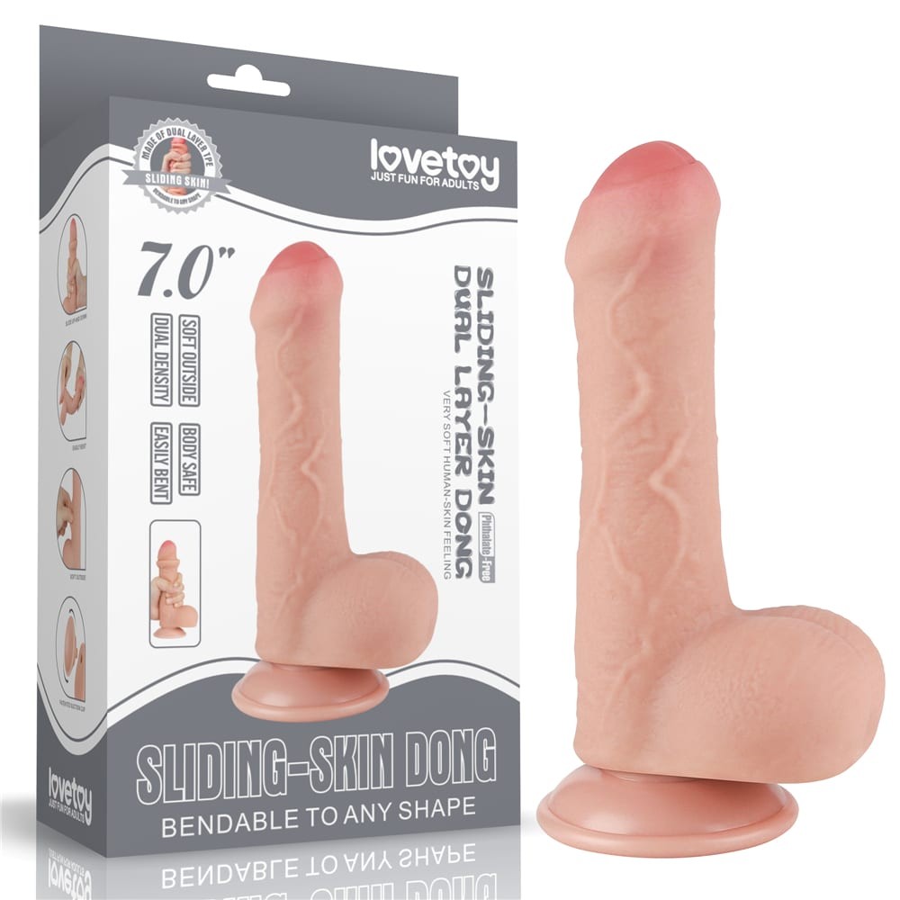 7'' Sliding Skin Dual Layer Dong Flesh_B0O50_3 | ViPstore.hu - Erotika webáruház #1 - EAN 6942063400257 | SKU LVTOY00717