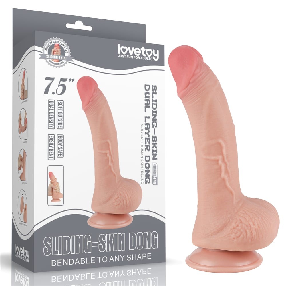 7.5'' Sliding Skin Dual Layer Dong Flesh I | ViPstore.hu - Erotika webáruház #1 - EAN 6942063400264 | SKU LVTOY00718