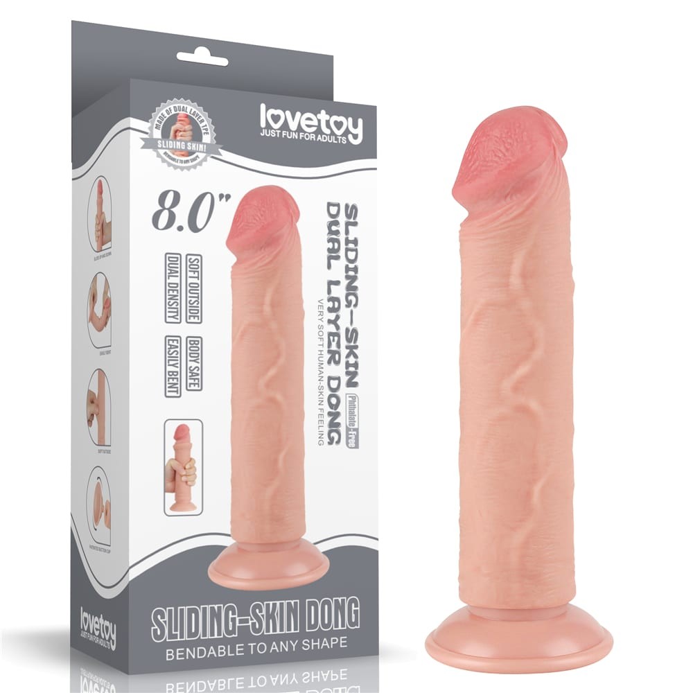8'' Sliding Skin Dual Layer Dong Flesh II | ViPstore.hu - Erotika webáruház #1 - EAN 6942063400301 | SKU LVTOY00722