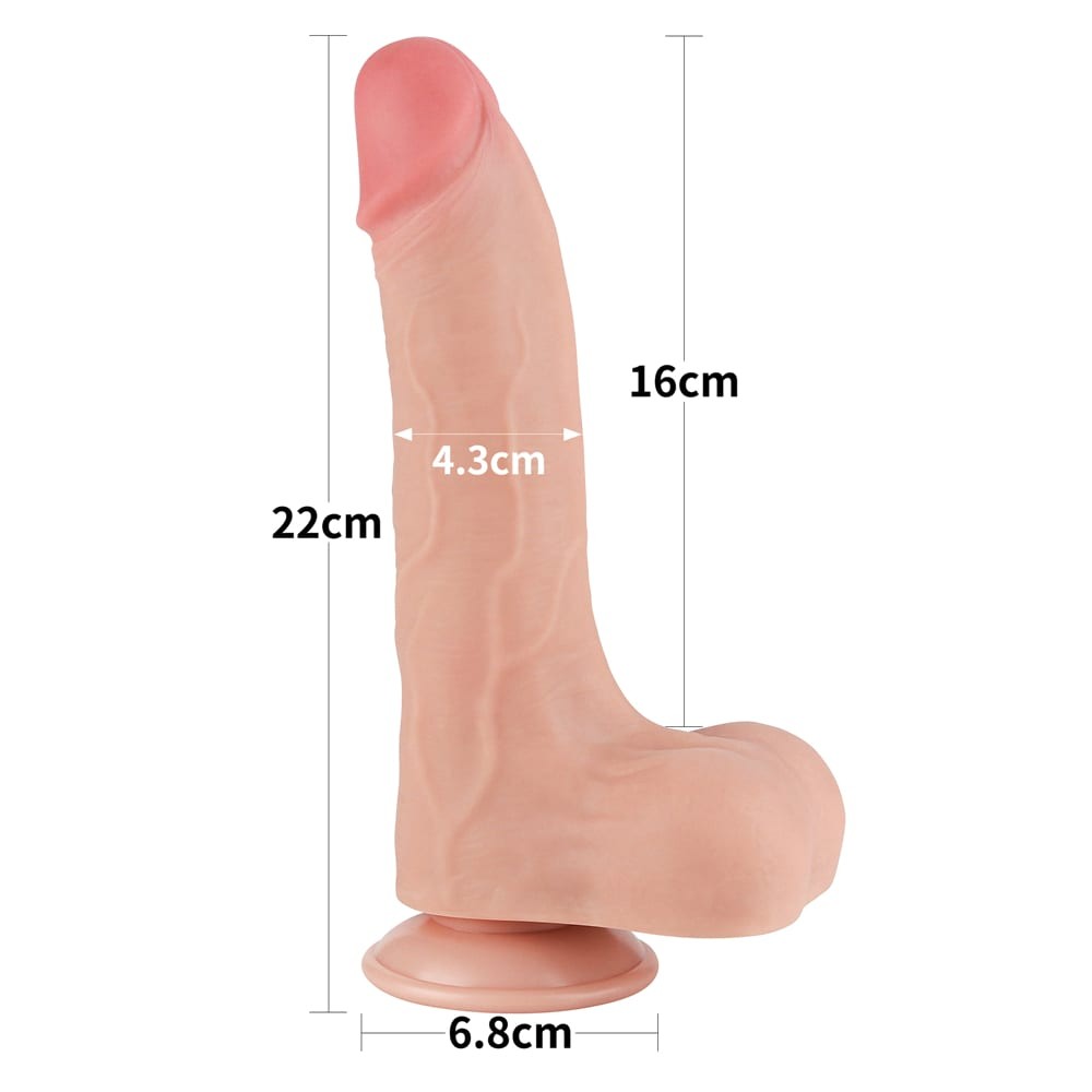 8.5'' Sliding Skin Dual Layer Dong Flesh II_B15O50_3 | ViPstore.hu - Erotika webáruház #4 - EAN 6942063400332 | SKU LVTOY00725