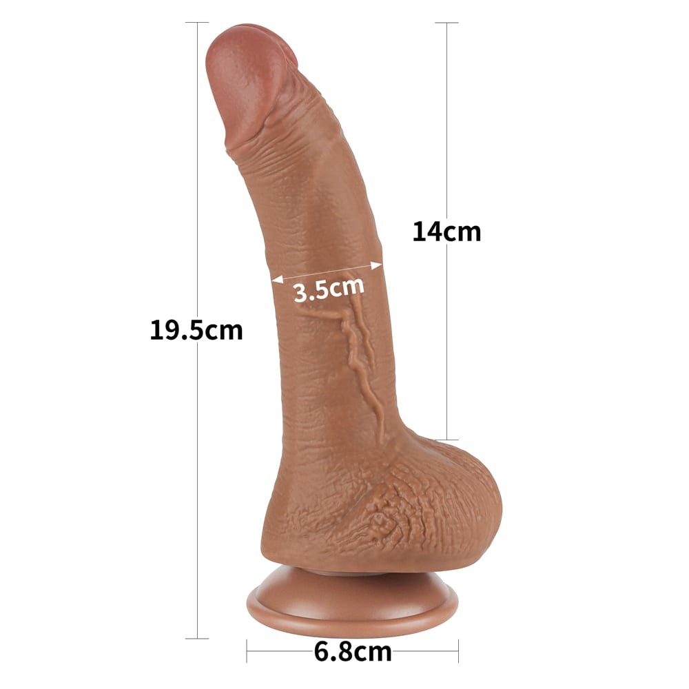 7.5'' Sliding Skin Dual Layer Dong Brown I | ViPstore.hu - Erotika webáruház #5 - EAN 6942063400370 | SKU LVTOY00729