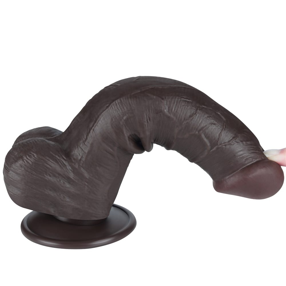 8'' Sliding Skin Dual Layer Dong Black III_B15O50_3 | ViPstore.hu - Erotika webáruház #2 - EAN 6942063400530 | SKU LVTOY00745