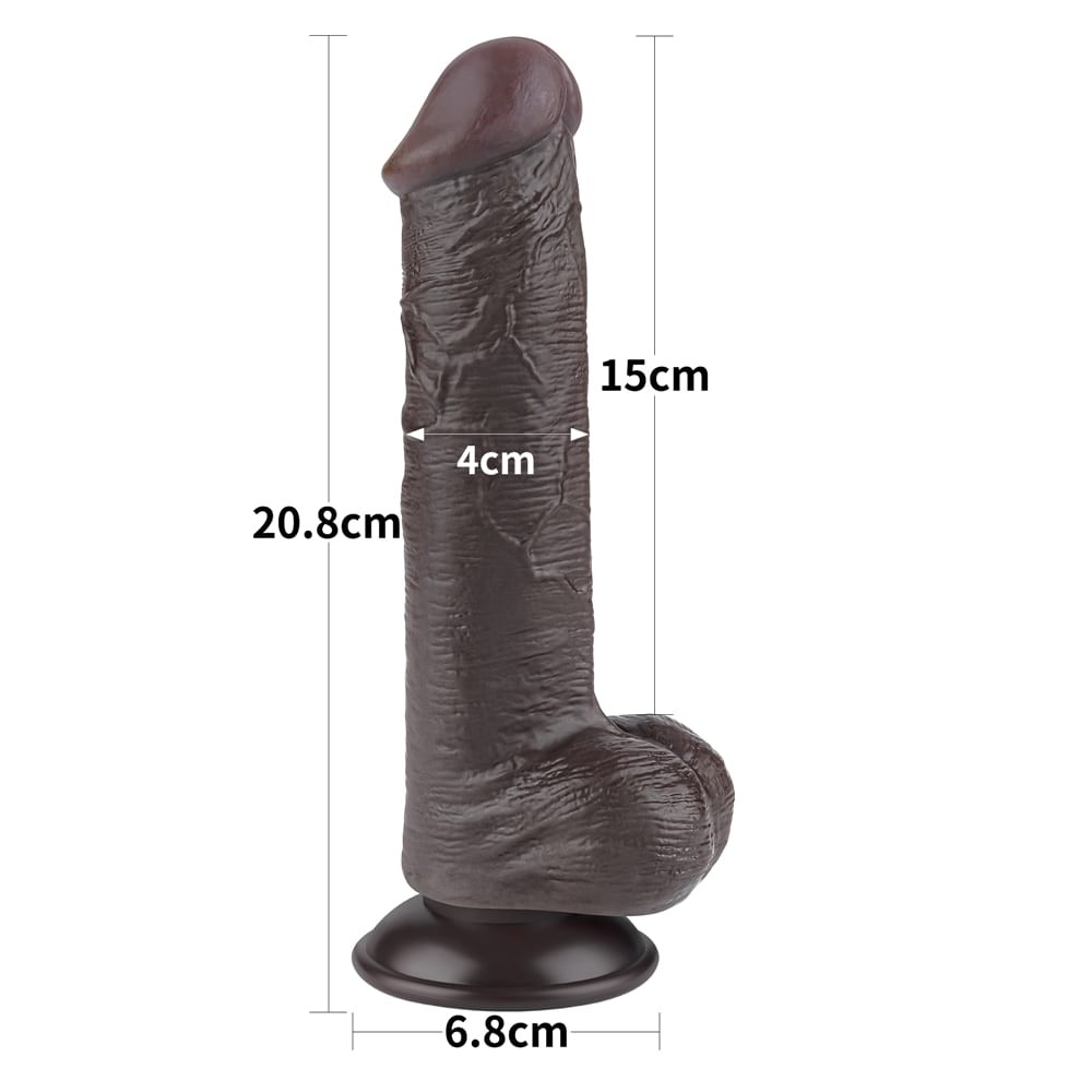 8'' Sliding Skin Dual Layer Dong Black III_B15O50_3 | ViPstore.hu - Erotika webáruház #5 - EAN 6942063400530 | SKU LVTOY00745