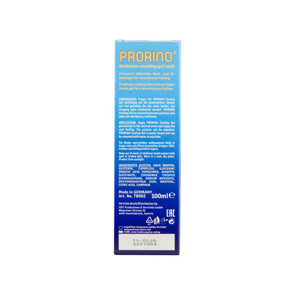 PRORINO Cooling Gel "soft" 100 ml | ViPstore.hu - Erotika webáruház #3 - EAN 4042342007282 | SKU HOT0078002
