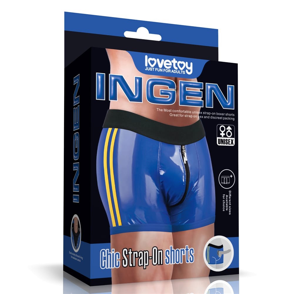 Chic Strap-On shorts S/M (32 - 35 inch waist) Blue_B0O50_3 | ViPstore.hu - Erotika webáruház #1 - EAN 6942063400790 | SKU LVTOY00763