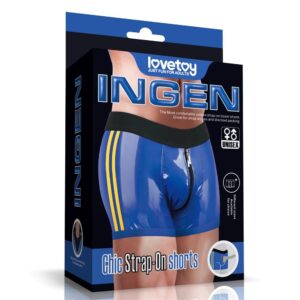 Chic Strap-On shorts L/XL (40 - 43 inch waist) Blue | ViPstore.hu - Erotika webáruház #1 - EAN 6942063400813 | SKU LVTOY00765