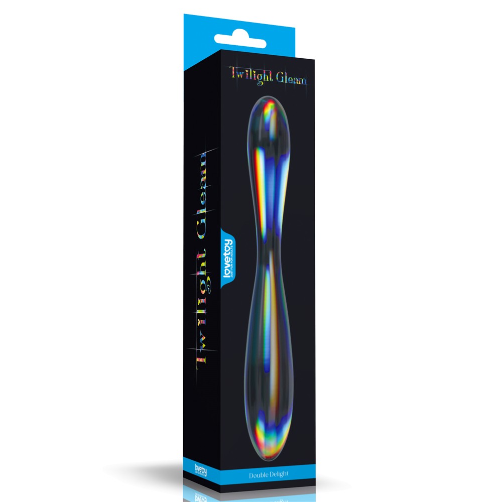 Twilight Gleam Glass Dildo- Double Delight | ViPstore.hu - Erotika webáruház #1 - EAN 6942063400752 | SKU LVTOY00754