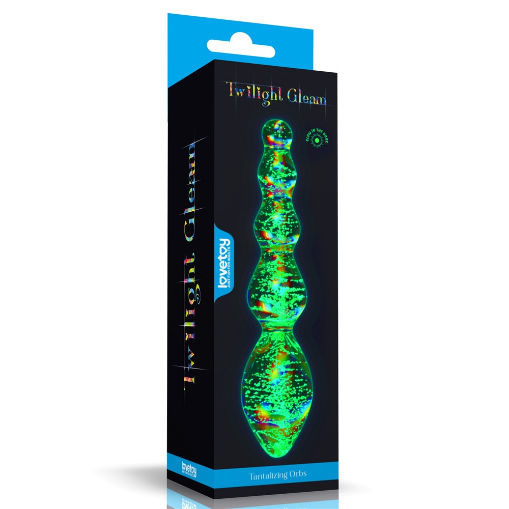 Glow-in-the-dark Twilight Gleam Glass Dildo-Tantalizing Orbs | ViPstore.hu - Erotika webáruház #1 - EAN 6942063400707 | SKU LVTOY00767
